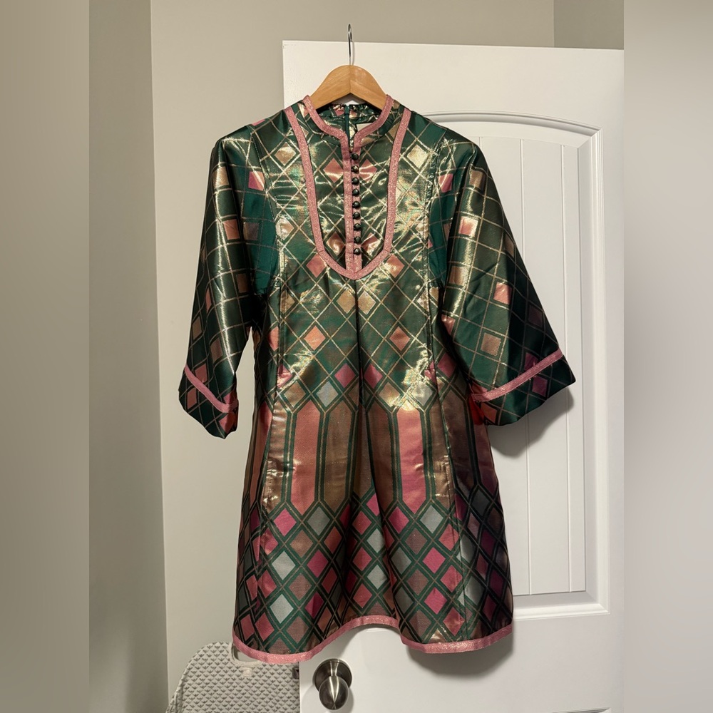 Tuckernuck Geometric Patterned Tunic Dress